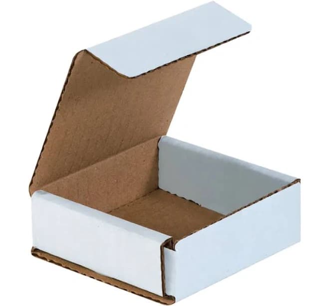 3 x 3 x 1 White Corrugated Mailers ( 50/Bundle)