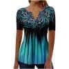 EGNMCR Womens Summer Tops Fashion Short Sleeve Crew Neck Printed Botton Casual Loose Soft T-Shirt Pullover Blouse Tops Spring/Summer Sale - Walmart.com