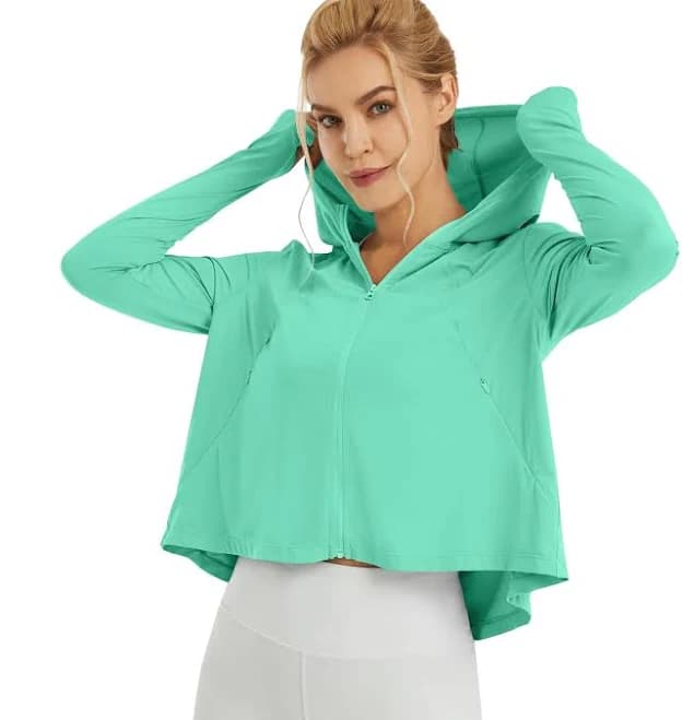 UV Sun Crop Zip Hoodie