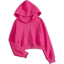 Amazon.com: Women's Crop Tops Zip Up Hoodies Teen Girls Fall Jacket Casual Workout Long Sleeve Cropped Sweatshirts Y2K Clothes (Black,S) : Sports & Outdoors