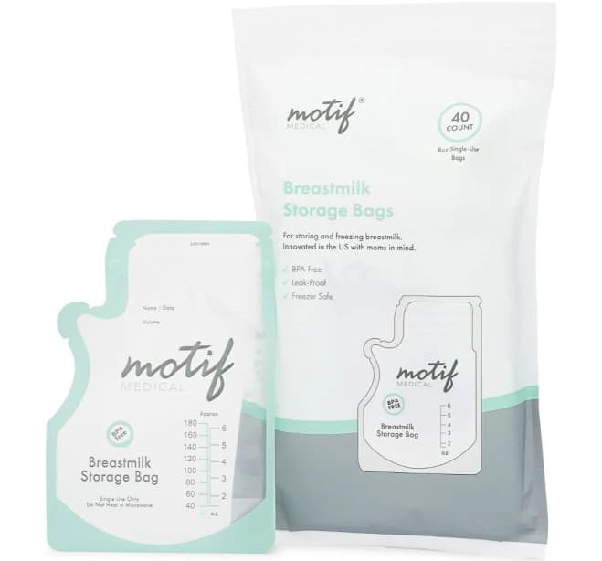 Motif Medical Breast Milk Storage Bags 8oz 100 Count