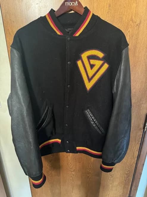Vintage 90s Vangrack Black, Red & Yellow Varsity Jacket Size Xl