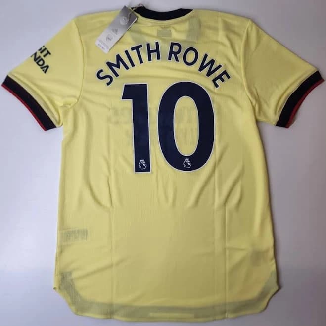 Arsenal 2021/2022 Auth. Heat.rdy Away Jersey Yellow Adidas M-2xl Smith