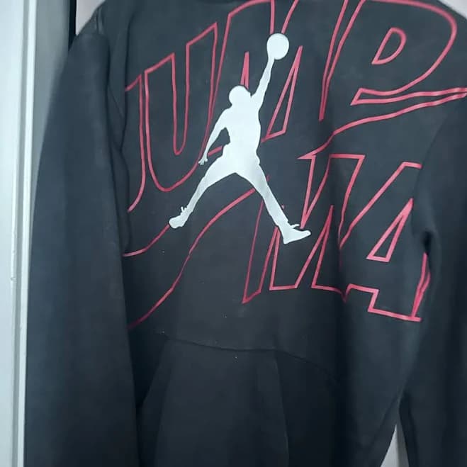 Nike Jackets & Coats | Nike Black Hoodie With Red And White Jumpman Design | Color: Black/Red | Size: Xlb | Nkovalchuyk's Closet
