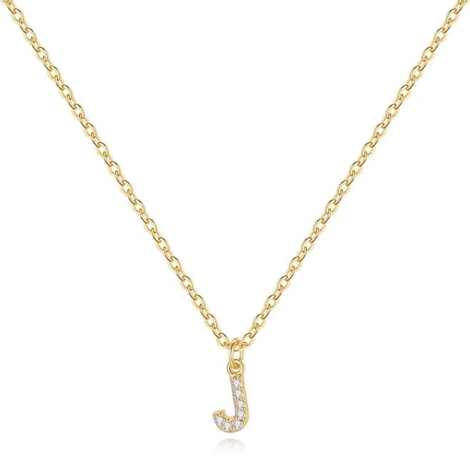 Pavé Uppercase Initial Necklace Inspirational Jewelry by Mint & Lily
