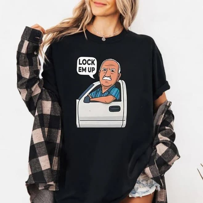 Lock Em Up Viral Funny Graphic T-Shirt