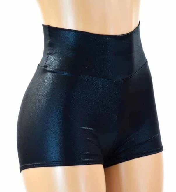 Metallic High Waist Shorts