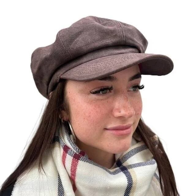 Waxed Cotton Newsboy Hat