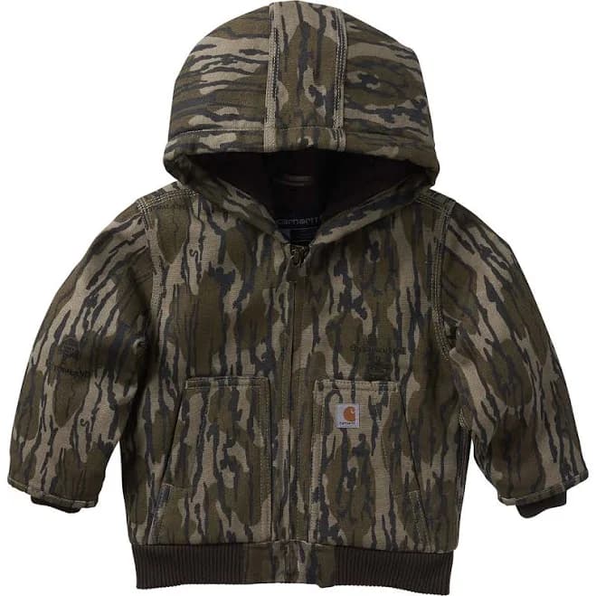 Carhartt Boys' Canvas Insulated Hooded Camo Active Jacket