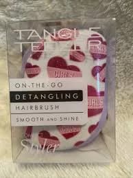 Tangle Teezer Pink Girls Hearts Compact Styler Detangling Hairbrush