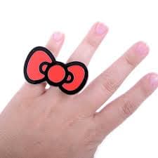 Hello Kitty Bow 2-Finger Ring - Tokyo Otaku Mode (TOM)