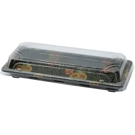 250 Black Sushi Trays with Lids