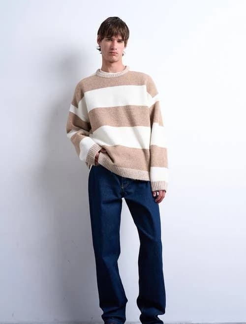 Topman Regular Fit Striped Sweater