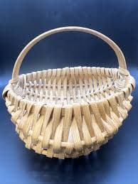 Sweet Antique Primitive Old Dry Wood S Splint Melon Buttocks Basket 6.25" WOW | eBay