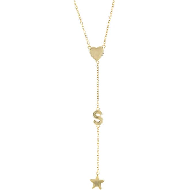 Jennifer Miller Initial Lariat Necklace