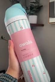 New Owala Cherry Pastel Stripes 32 oz Water Bottle Stainless Steel