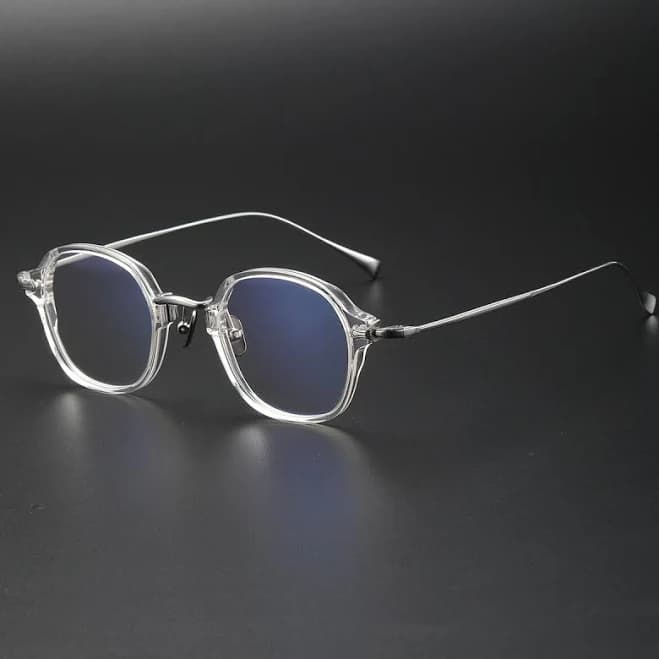 LE0380 Clear Oversized Prescription Eyeglasses - Elegance in Transparency
