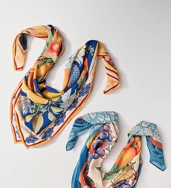 Anthropologie Fall Fruits Hair Scarves (Set of 2)