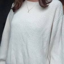 Brandy Melville oversized cream sweater Perfect... | Depop