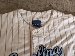 Vtg OVB North Carolina Tar Heels Baseball Jersey Womens Sz L Stitched Pinstriped | eBay