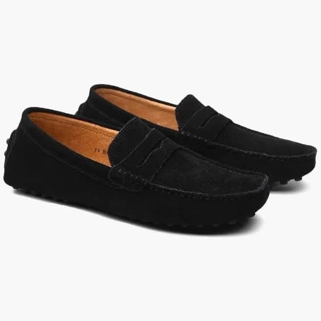 Old Money Men's Suede Driver Loafers