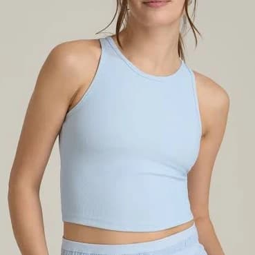 Women's Tall Cropped Ribbed Tank Top
