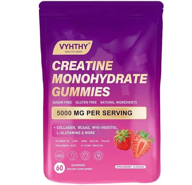Vyhthy Creatine Monohydrate Gummies – With Collagen, Bcaas,