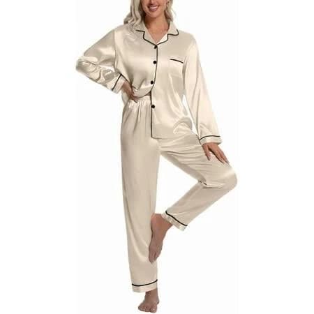 Women's Silky Satin Pajamas Set