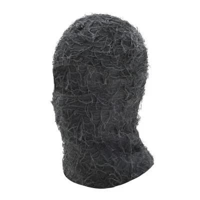 Unique Bargains Warm Knitting Face Mask Dark