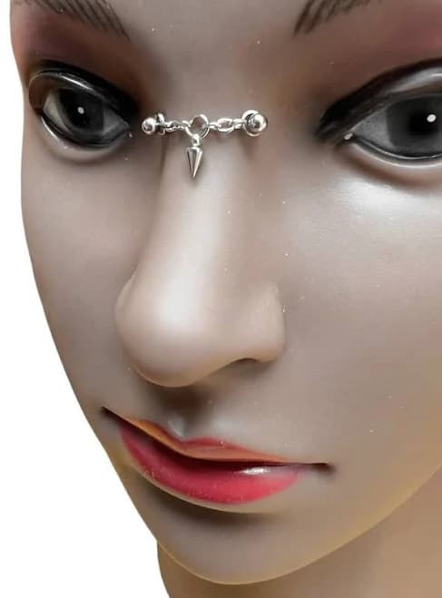 triballook Bridge Piercing Jewelry: Spike Dangle, Surface Piercing Barbell JF