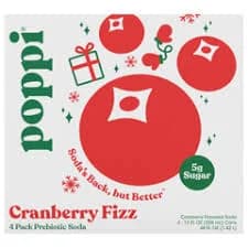Poppi Cranberry Fizz Prebiotic Soda, 4 - 12 fl oz (355 ml) cans [48 fl oz (1.42 l)]