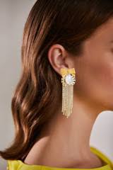 Delightful Bow Chandelier Earrings with Fringe