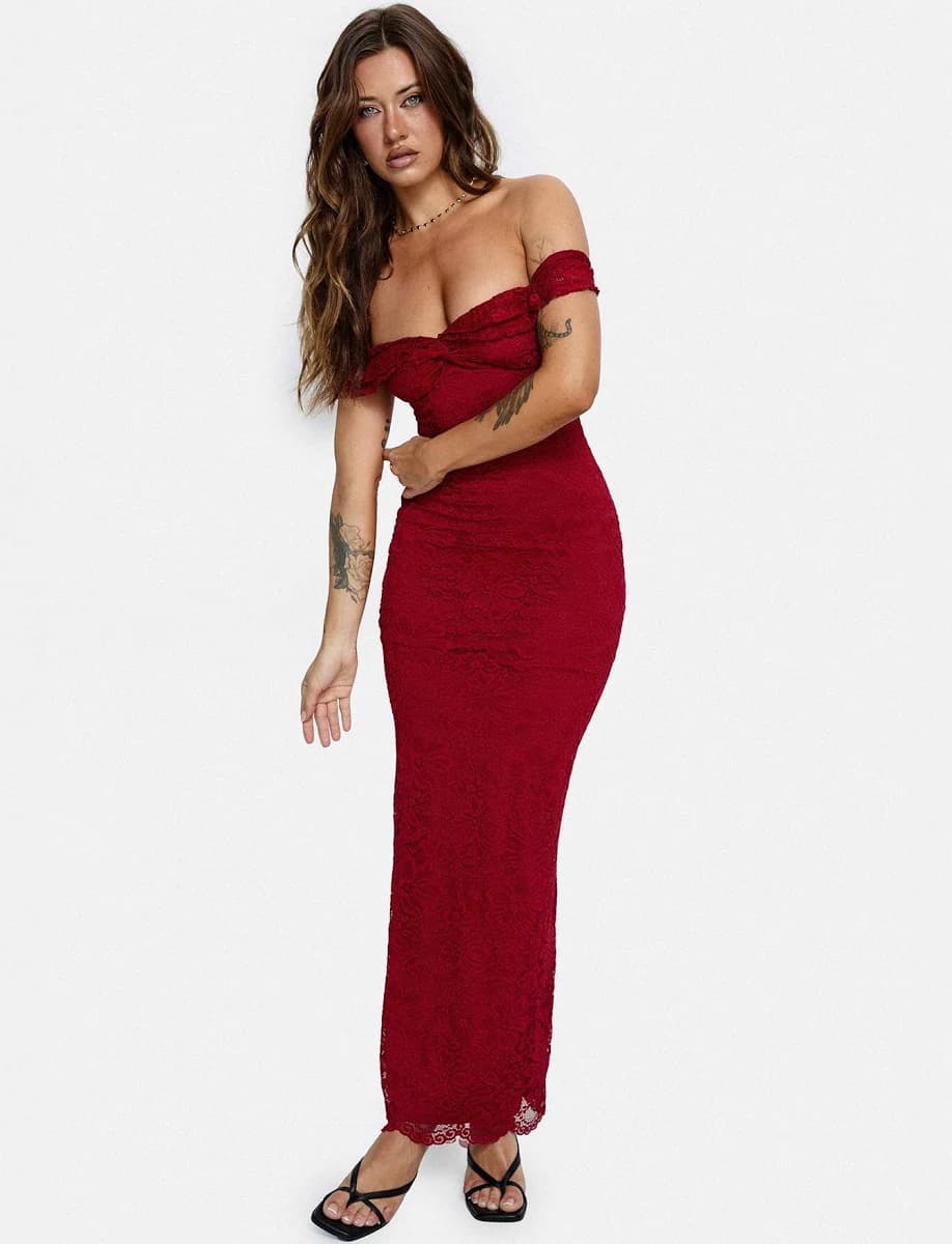 Princess Polly Anabeila Strapless Frill Maxi Dress