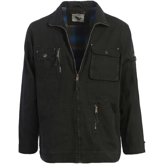 Gioberti Men's Casual Outerwear Twill Multi Pocket Cargo Shirt Jacket
