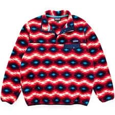 2015 Patagonia Womens Printed Synchilla Snap-T, Wild Desert (XL)
