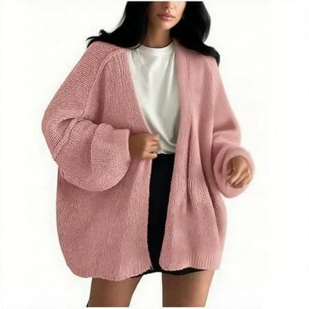 VALMASS Women's Oversized Open Front Chunky Knit Cardigan Sweater