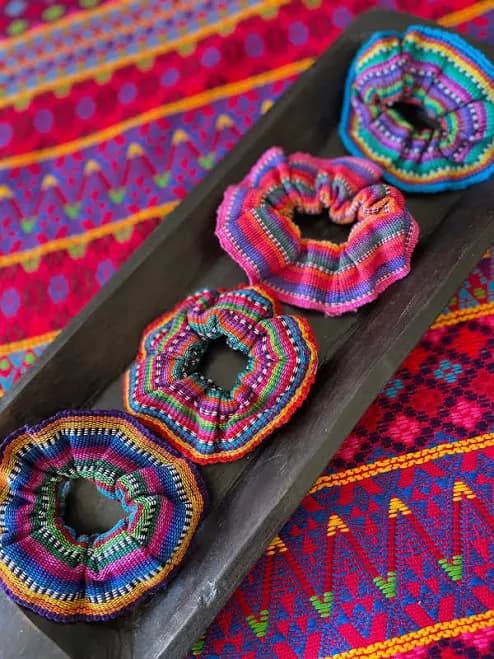 Guatemalan Textile Scrunchies