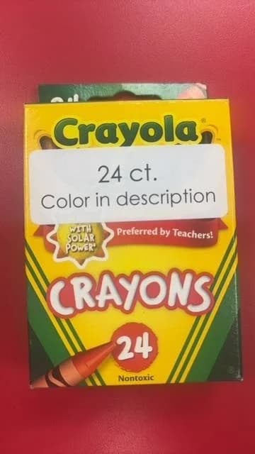 Crayola Crayons, 24 Ct. Violet (purple) Nontoxic Preferred By Teachers