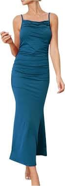 Amazon.com: Womens Summer Casual Dresses Spaghetti Strap Bodycon Maxi Dress Sexy Elegant Long Dresses Formal Party Pencil Dress : Clothing, Shoes & Jewelry