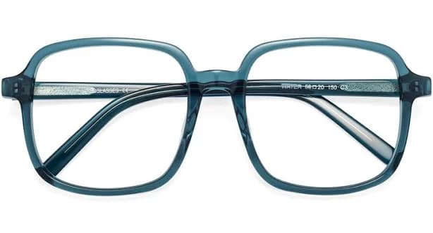 Hipster Oversized Acetate Square Eyeglasses