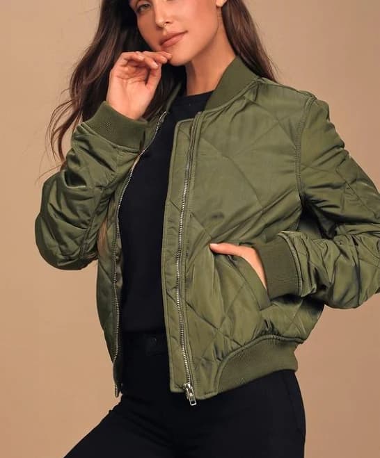Lulus Quilted Bomber Jacket