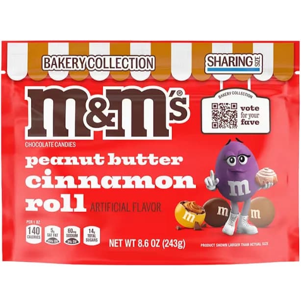 M&M’s Peanut Butter Cinnamon Roll Candy