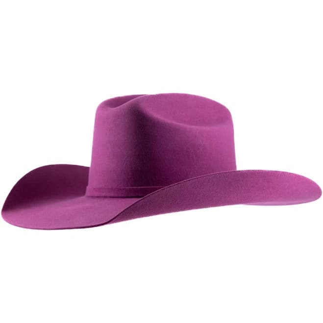 Rock'em 4X Cattleman Color Edition Felt Hat Dark Mauve / 56- 7