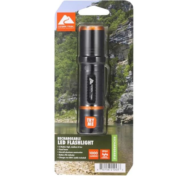 Ozark Trail Rechargeable Tactical LED Flashlight