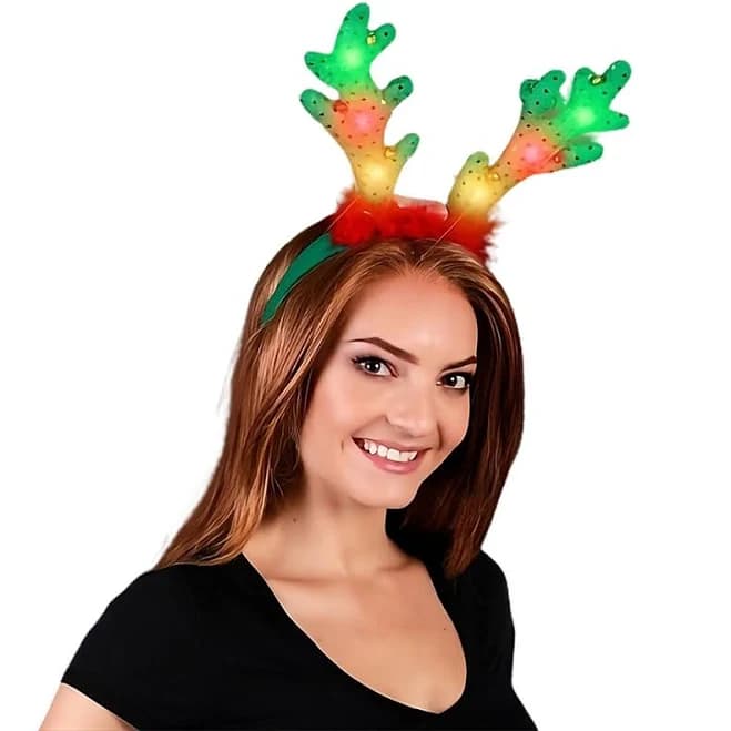 Blinkee LED Jingle Bells Reindeer Antlers Headband