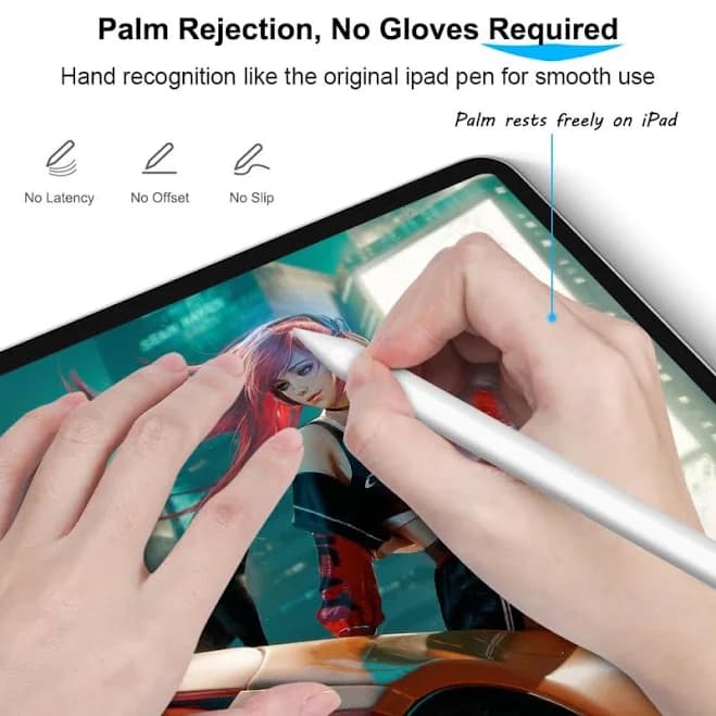 Pencil (2nd Generation) for iPad with Magnetic Charging, 2X Fast Charge for iPad Pencil, Tilt Sensitivity & Palm Rejection for iPad Pen, Student