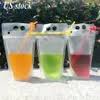 500ml Drink Pouches with Straws - Reclosable, Non-Toxic, Disposable Water Bottle Bags - Wholesale Party Supplies, Leakproof Design from Dhgate Water Bottles - price 0.47