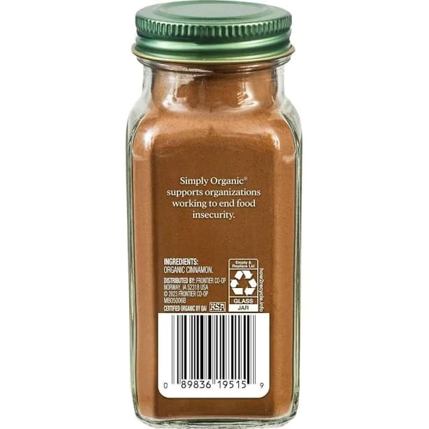 Simply Organic Organic Ground Ceylon Cinnamon, Gmo 2.08 Oz Bottle