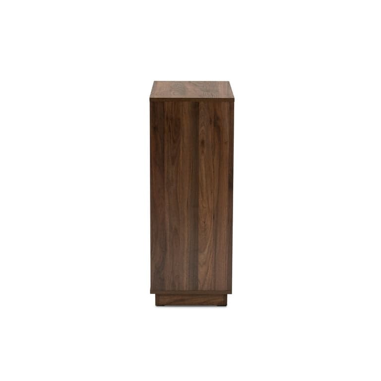 Baxton Studio Mette Mid-Century Modern Two-tone White and Walnut Finished 5-Shelf Wood Entryway Shoe Cabinet - Walmart.com