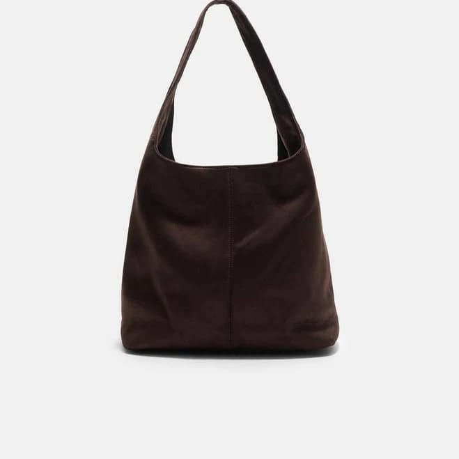 Stradivarius Faux Suede Shoulder Bag